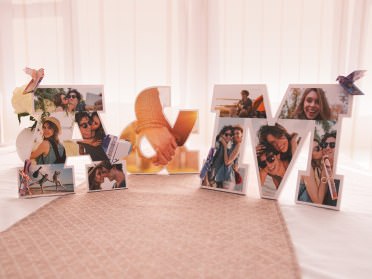 Deco letters geldgeschenk bruiloft