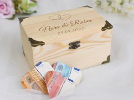 Schatkist voor geldcadeaus of bonnen