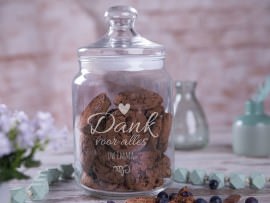 Koekjespot met gravure