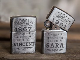 Gegraveerde Zippo aansteker
