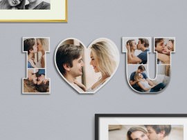 Deco letters I love u