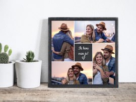 Leisteen plaat met foto