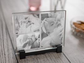 Foto in glasplaatje