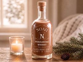Fles met gravure