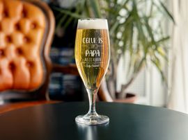 Bierglas met gravure