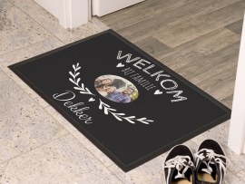 Deurmat met tekst welkom
