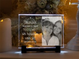 Foto op glasplaatje lichtvoet