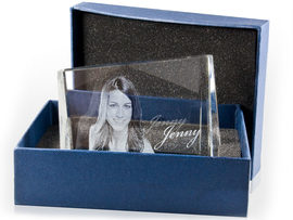 Foto op glas inclusief geschenkdoos