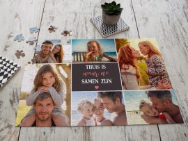 Puzzle als wenskaart