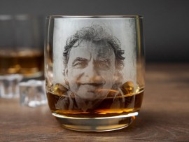 Whiskyglas met fotogravure
