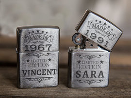 Zippo-aansteker met gravure