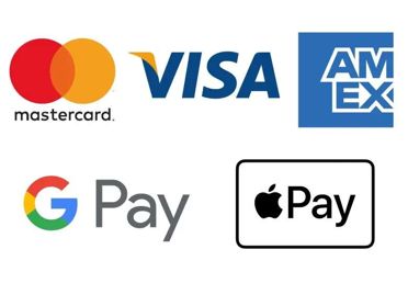 Visa / Mastercard / American Express / Apple Pay / Google Pay
