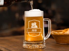 Bierpul met fotogravure beste vader