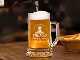 Bierpul met gegraveerde naam