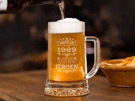 Bierpul met gegraveerde naam