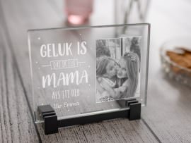 Foto in glasplaatje collage mama