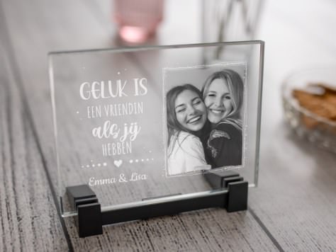 Foto in glasplaatje