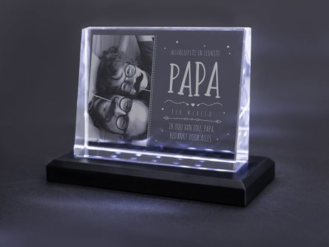 Foto op glas gepersonaliseerd