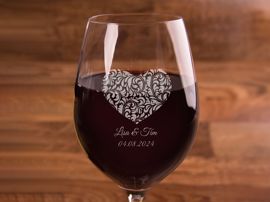 Rood wijnglas Design