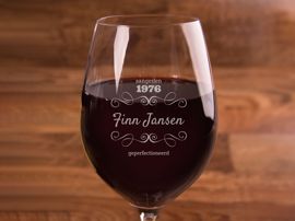 Rood wijnglas Design