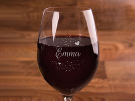 Rood wijnglas Design