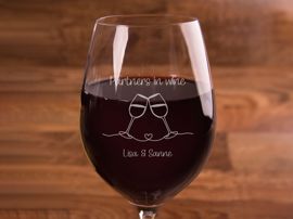 Rood wijnglas Design