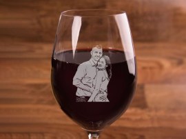 Rood wijnglas Design