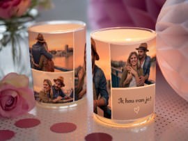 Windlicht met foto