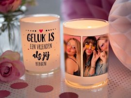 Windlicht met foto
