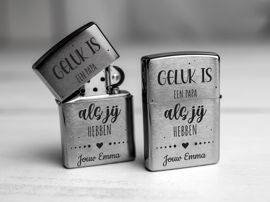 Zippo aansteker met gravure