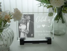 Ontwerp foto in glasplaatje