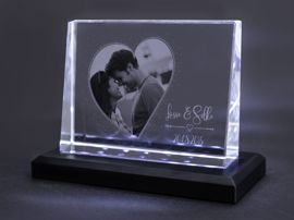 Foto op glas liefde cadeau